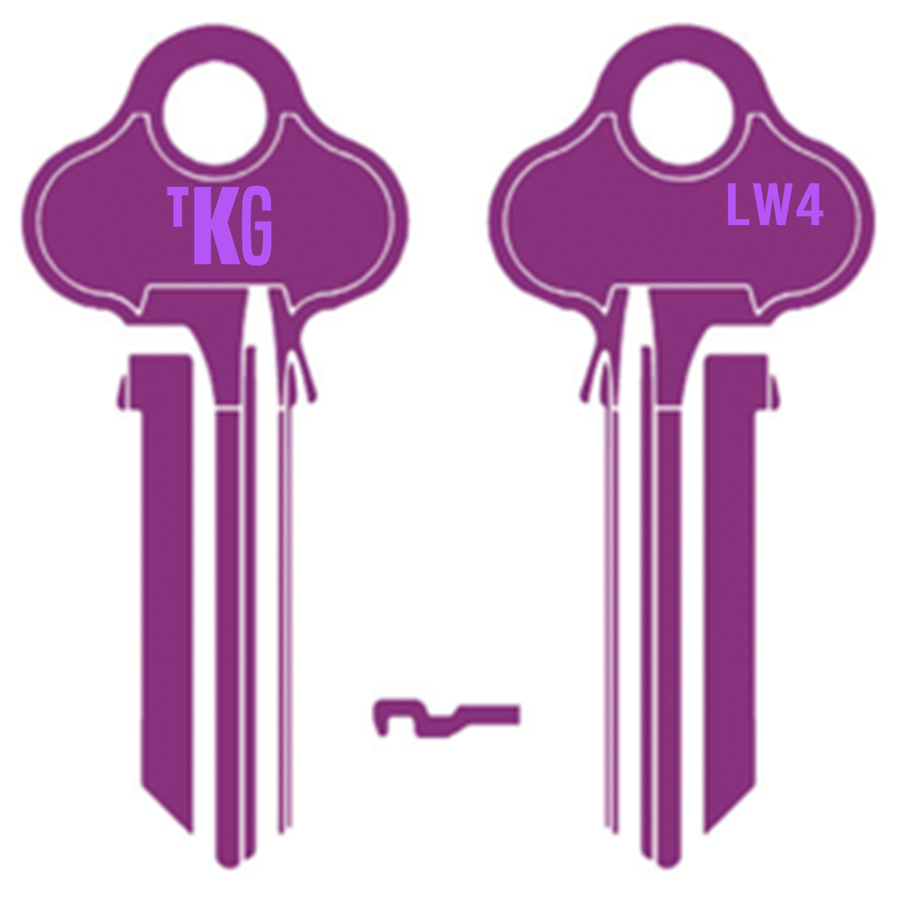 Domestic Key Blank To Suit Lockwood 5 PIN - Purple