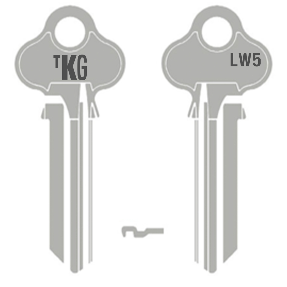 Domestic Key Blank To Suit Lockwood 6 PIN - Brass Silver