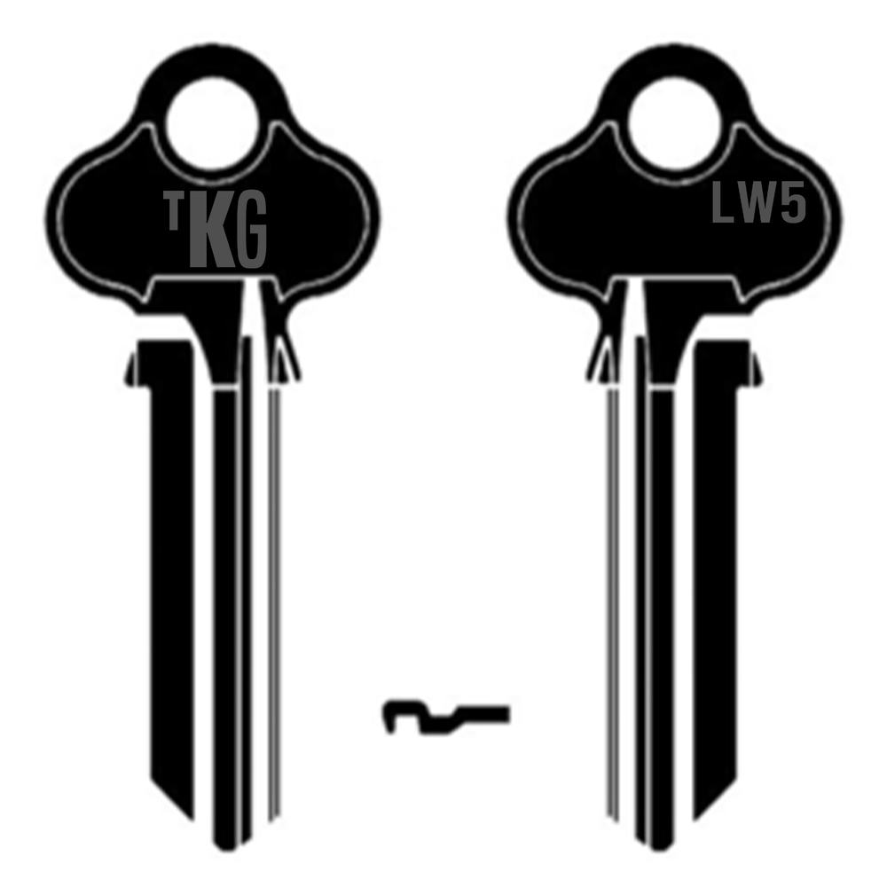 Domestic Key Blank To Suit Lockwood 6 PIN - Black
