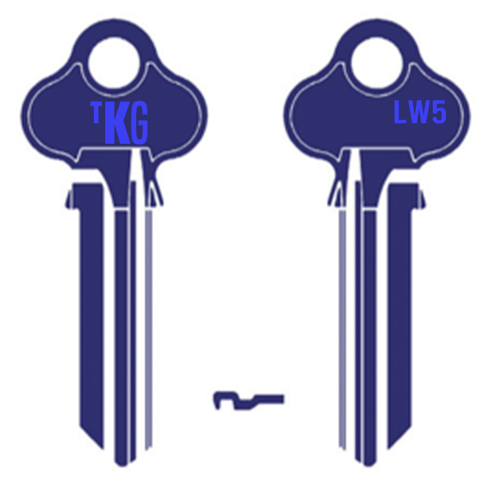 Domestic Key Blank To Suit Lockwood 6 PIN - Dark Blue