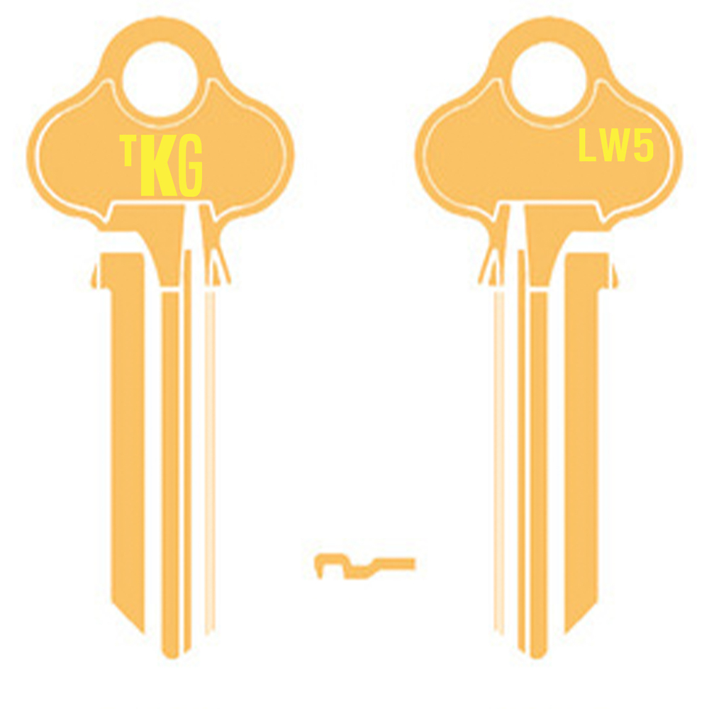 Domestic Key Blank To Suit Lockwood 6 PIN - Gold