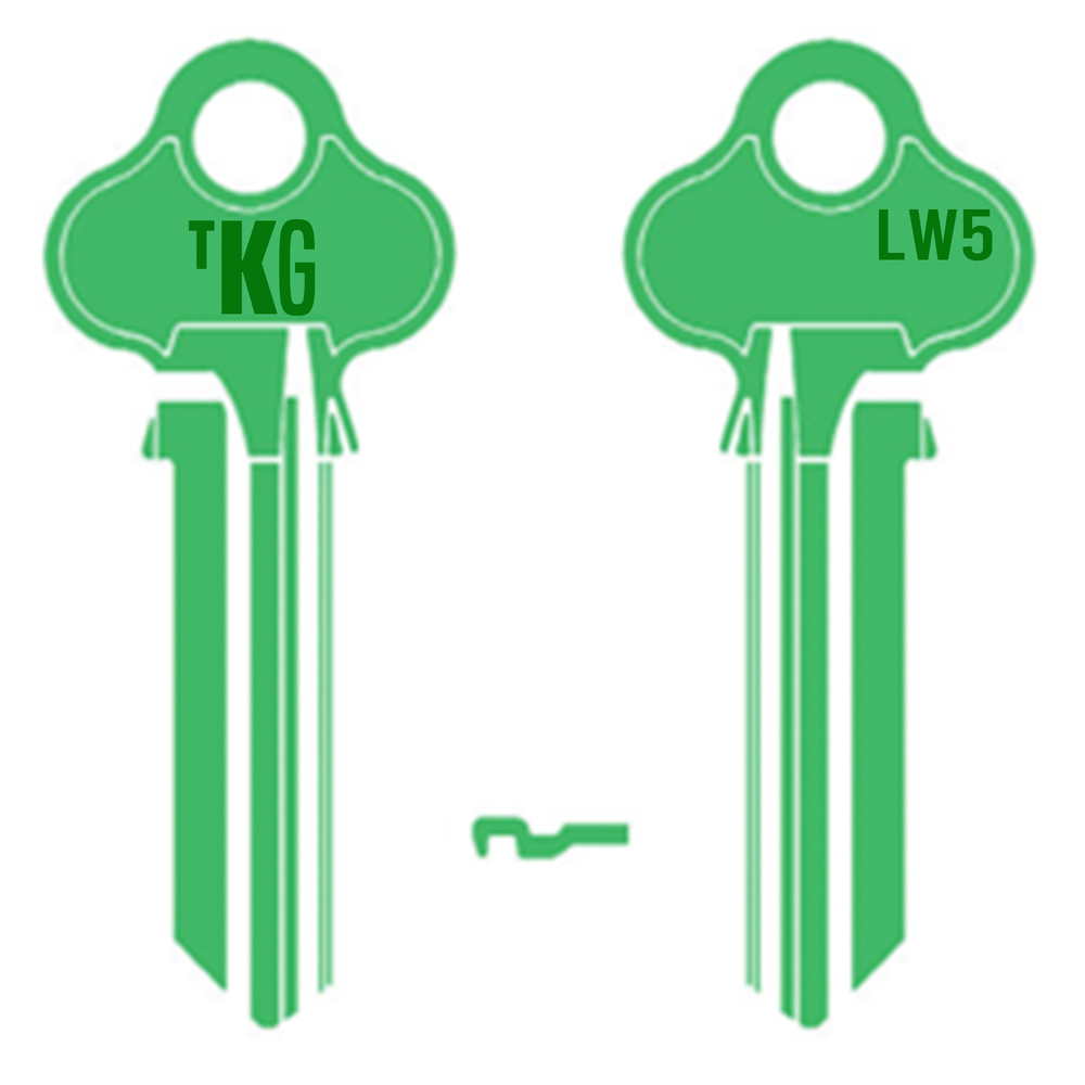 Domestic Key Blank To Suit Lockwood 6 PIN - Green