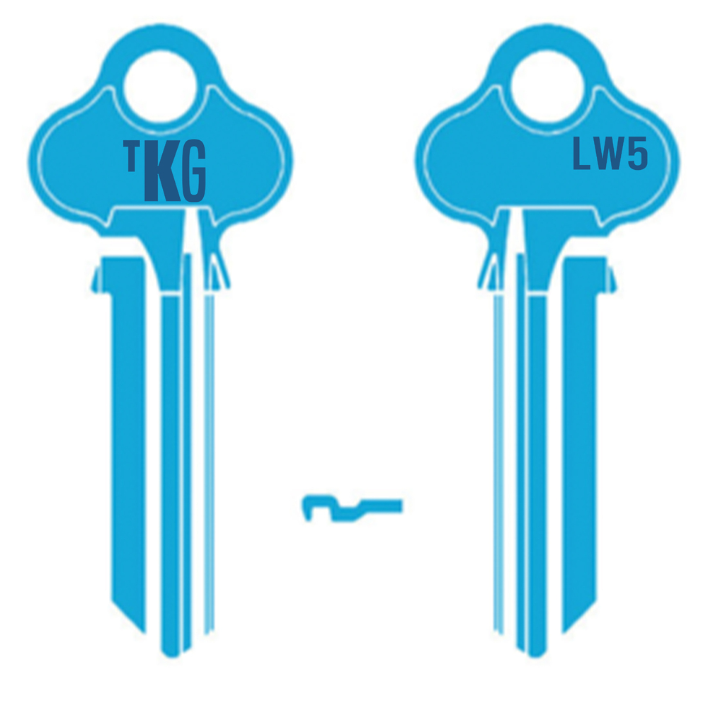 Domestic Key Blank To Suit Lockwood 6 PIN - Light Blue