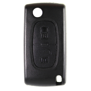 Peugeot compatible 2 button HU83 remote flip Key housing without Battery Clip