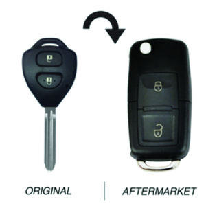 Toyota compatible 2 button TOY43 remote Key 67 Chip 434MHz, (71010)