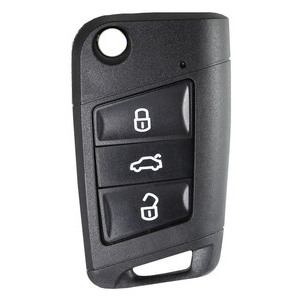 VW compatible 3 button HU66 remote flip Key housing, Suits Golf 7