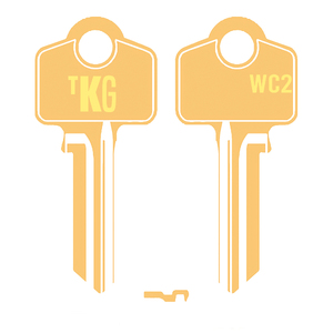 Domestic Key Blank To Suit Whitco WC2 5 PIN - Gold