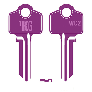 Domestic Key Blank To Suit Whitco WC2  5 PIN - Purple