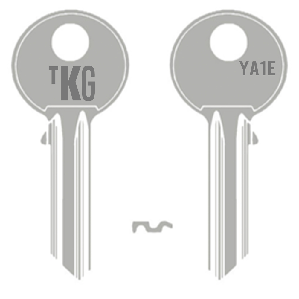 Domestic Key Blank To Suit Yale YA1E - Brass Silver
