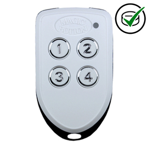 Genuine Magic Door 4 button white remote handset