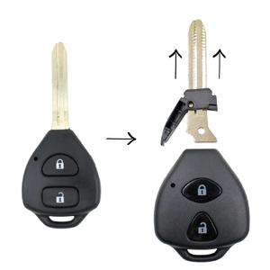 2 Button Key Shell Replacement To Suit Toyota
