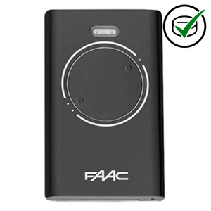 Geniune FAAC XT2, 2 button remote handset 433.92MHz, Black