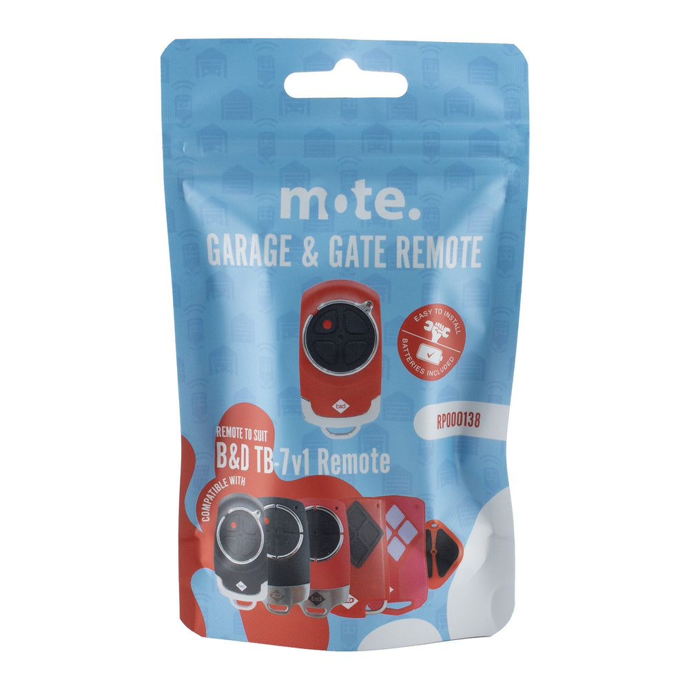 Packaged Remote to suit B&D TB-7v1 Remote