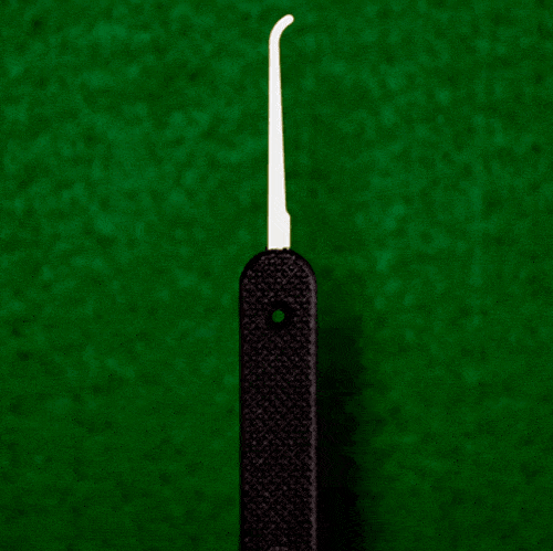 Peterson Lockpick Tools - Hook 4 - Plastic Gov Steel
