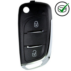 KD Key remote 2 button Peugeot Style Universal with Integrated Transponder Chip