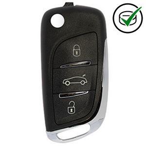 KD Key remote 3 button Peugeot Style Universal with Integrated Transponder Chip