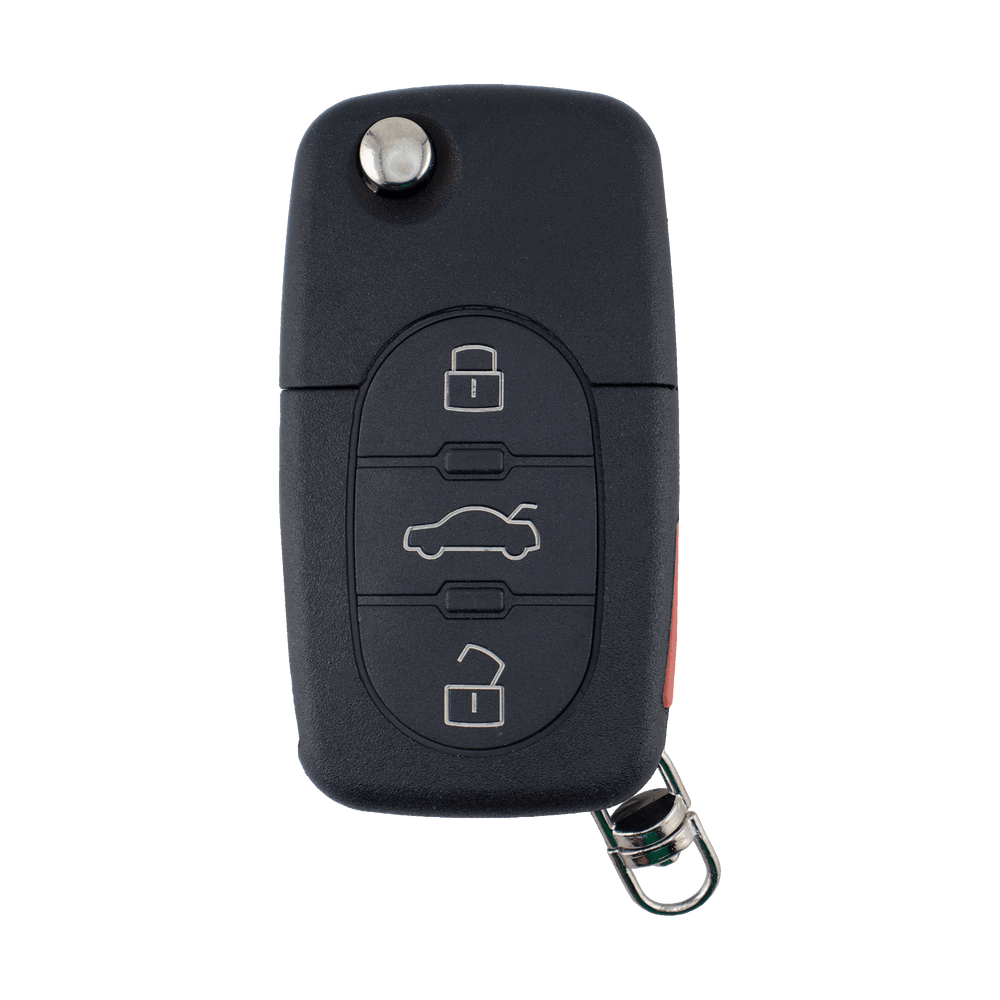 Audi compatible 4 button HU66 remote flip Key housing with Panic button
