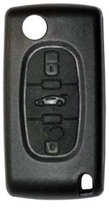 Citroen compatible 3 button HU83 remote flip Key housing No Battery Clip