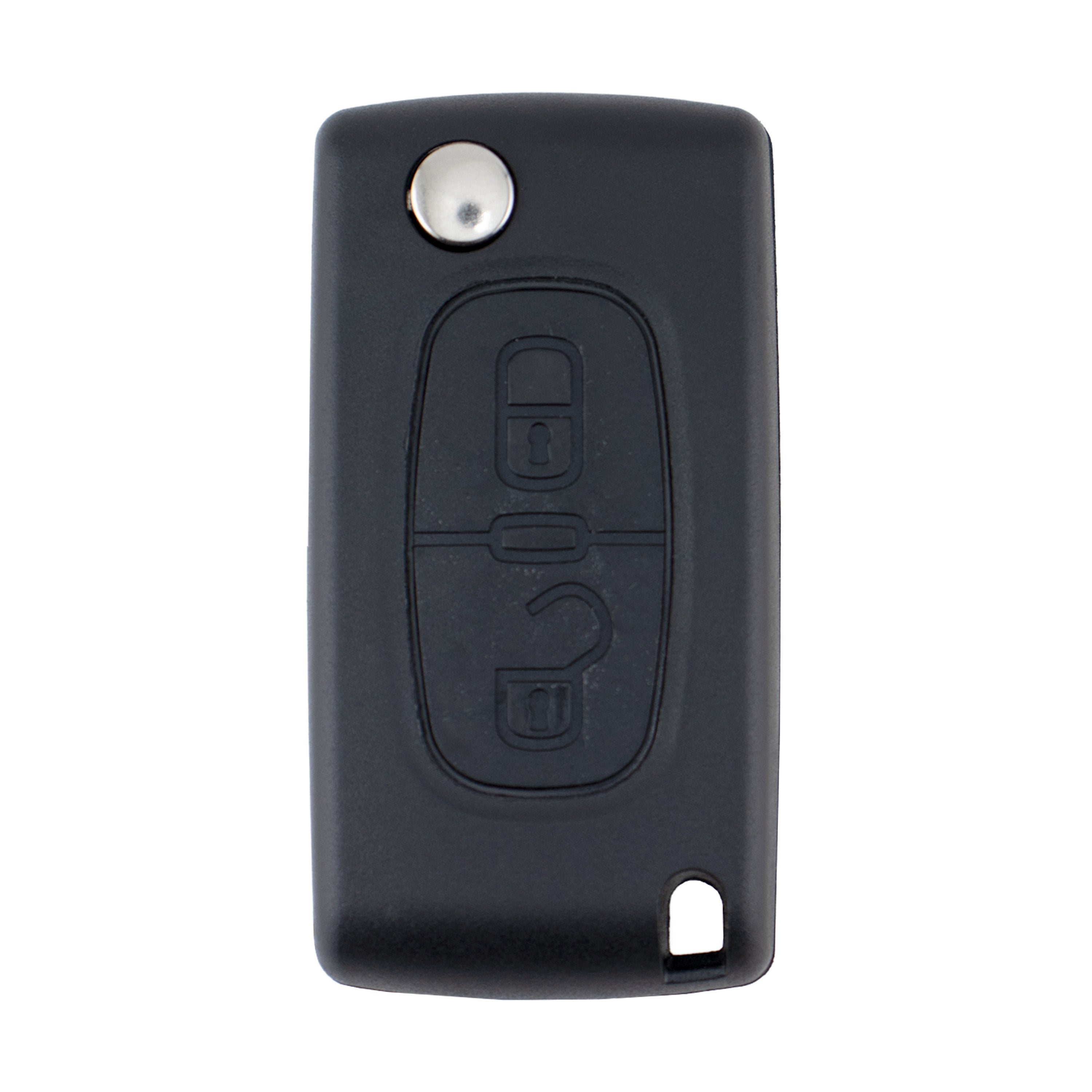 Citroen compatible 2 button HU83 remote flip Key housing No Battery Clip