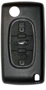 Citroen compatible 3 button VA6 remote flip Key housing Battery Clip