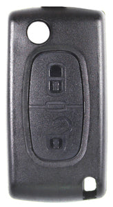 Citroen compatible 2 button VA6 remote flip Key housing No Battery Clip