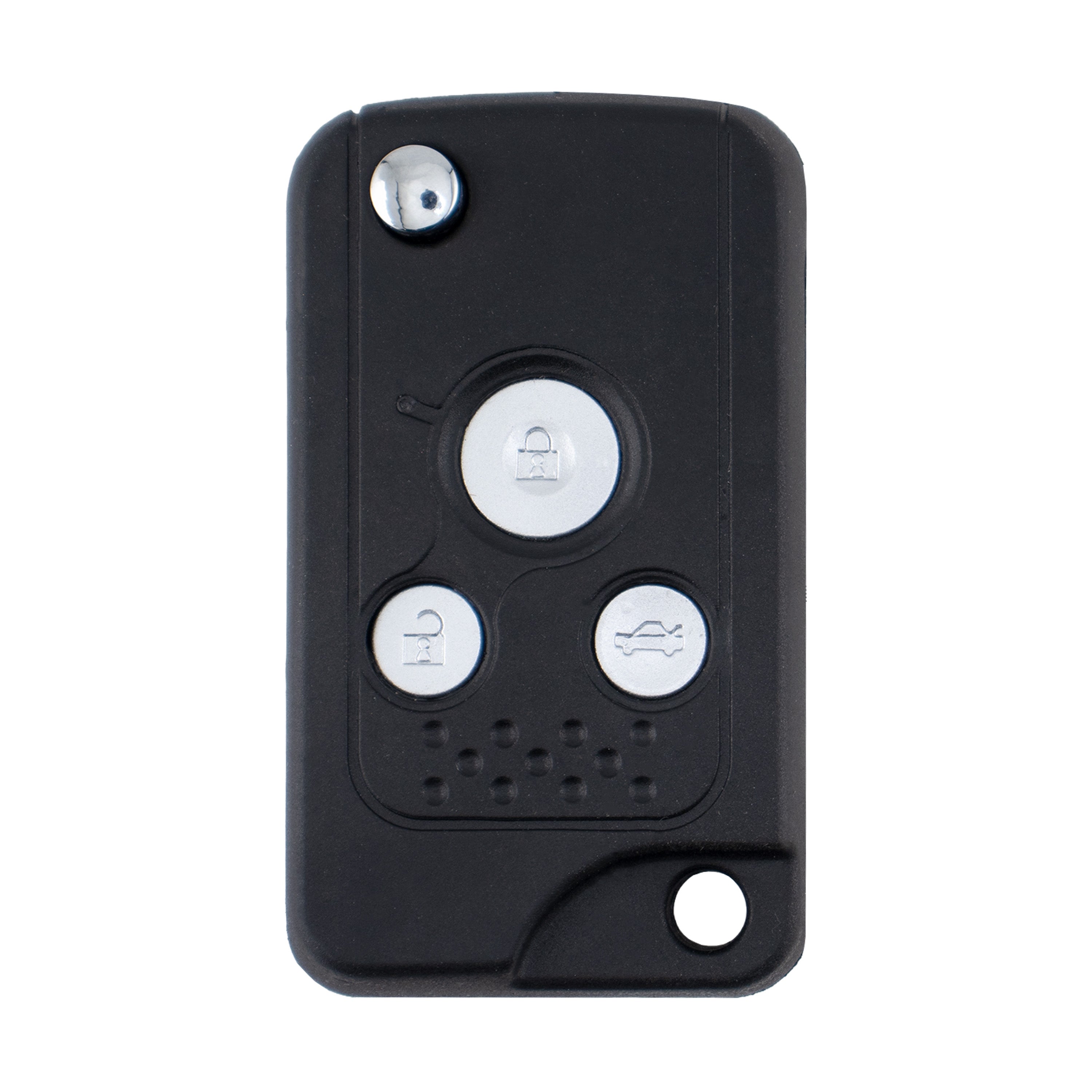 Honda compatible 3 button HON66 flip Key remote housing Chrome buttons (flip Key Upgrade for KG HON06)