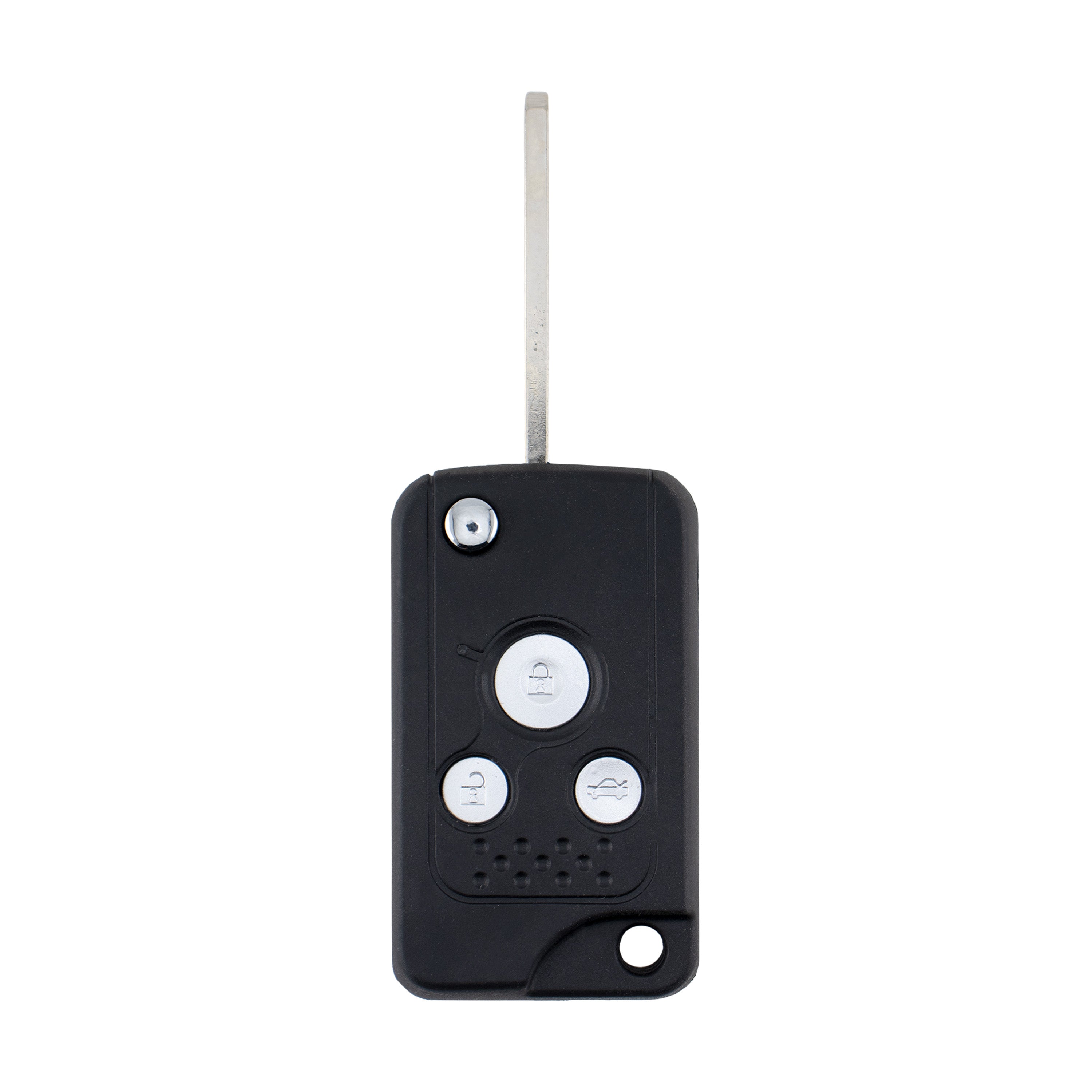 Honda compatible 3 button HON66 flip Key remote housing Chrome buttons (flip Key Upgrade for KG HON06)