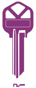 Domestic Key Blank To Suit Kwikset KS1 - Purple
