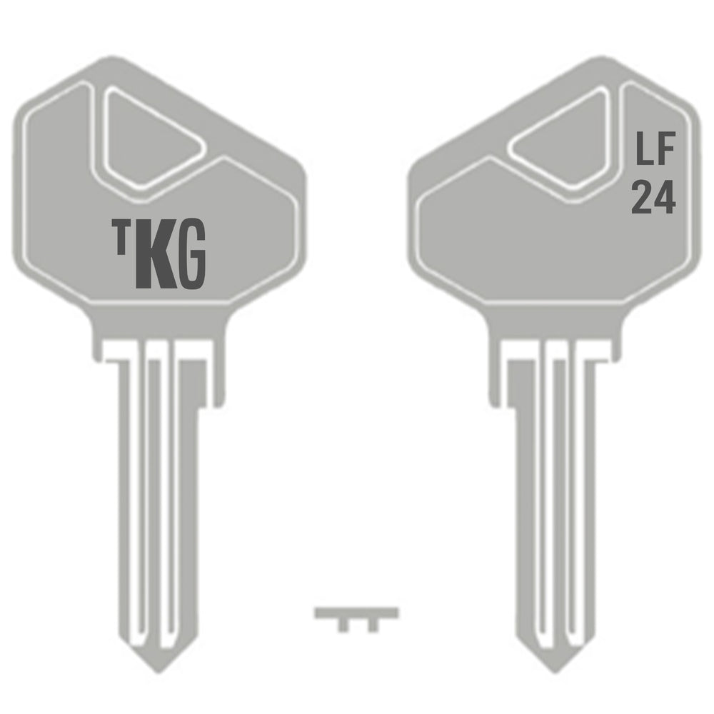 Domestic Key Blank To Suit Lowe & Fletcher LF24 - Brass Silver