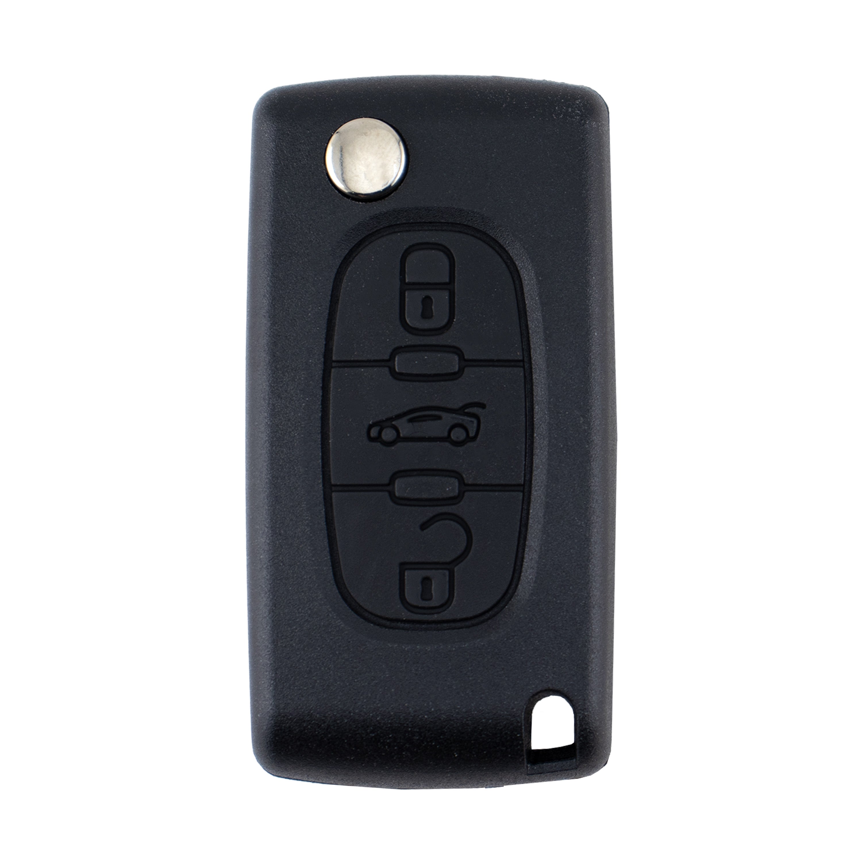 Peugeot compatible 3 button HU83 remote flip Key housing with Battery Clip