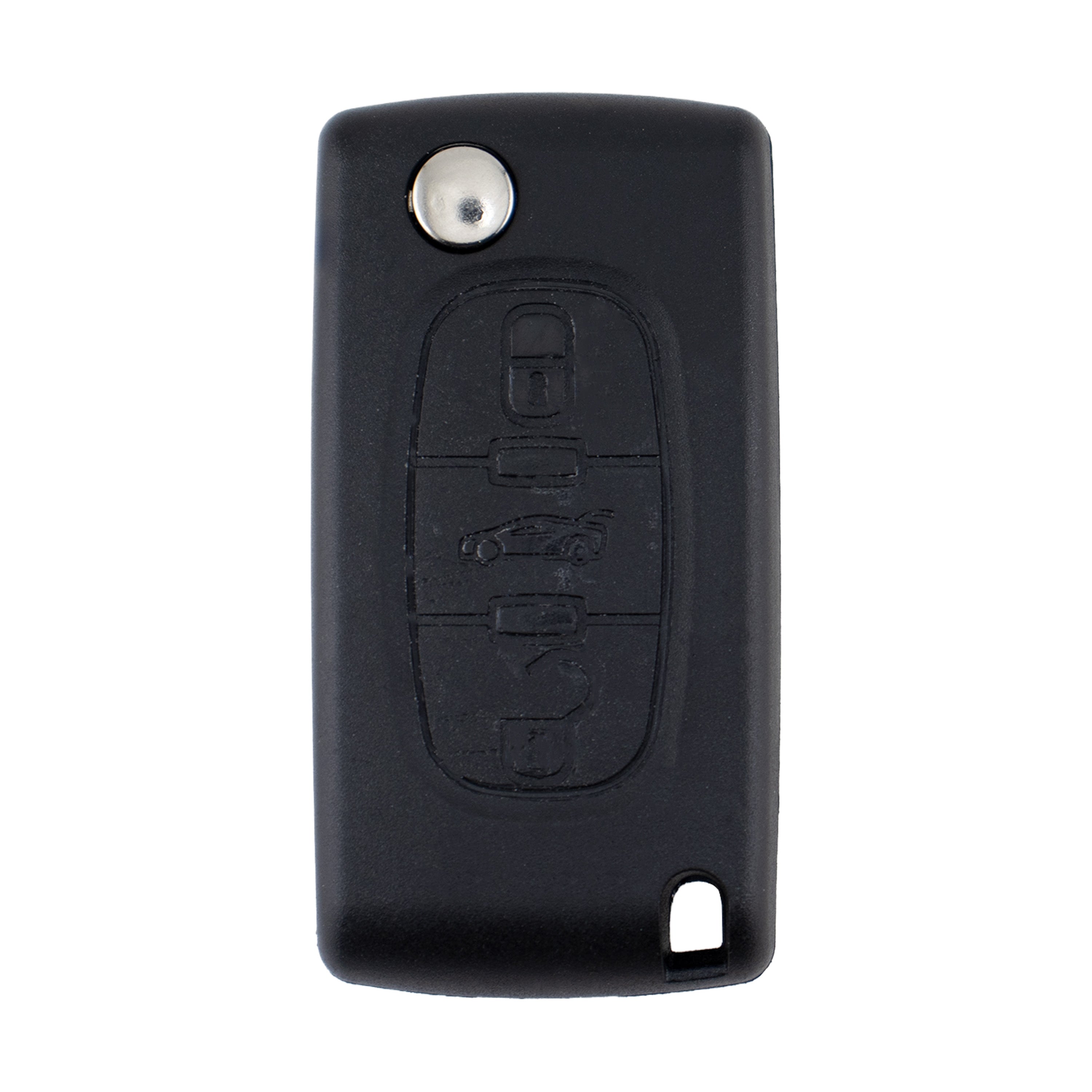 Peugeot compatible 3 button HU83 remote flip Key housing without Battery Clip