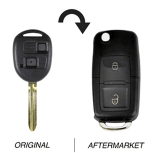 Toyota compatible durashell 2 Button TOY43 Remote Key 4C Chip 434MHz (60081)