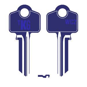 Domestic Key Blank To Suit Whitco WC2 5 PIN - Dark Blue
