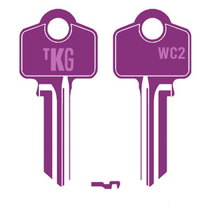 Domestic Key Blank To Suit Whitco WC2 5 PIN - Purple