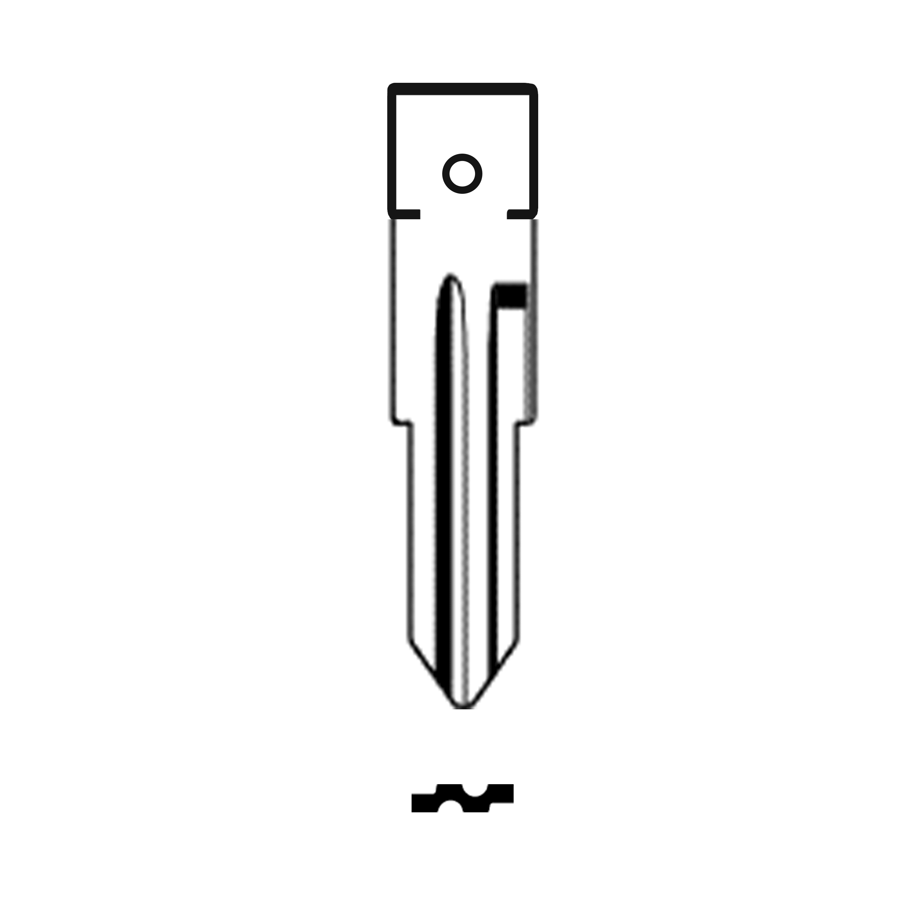 MFK/Transponder/Chip Key Blade to suit Daewoo DWO6