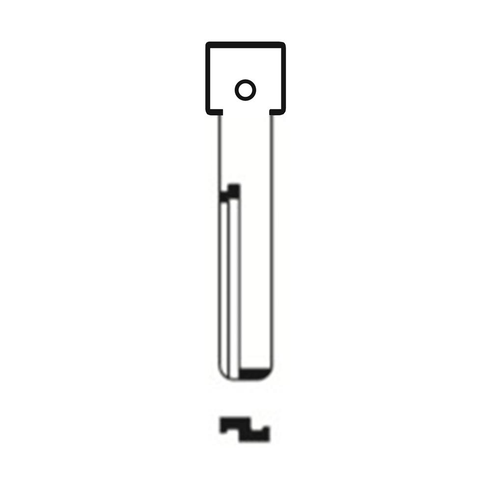 MFK/Transponder/Chip Key Blade to suit Volvo/Mitsubishi HU56R
