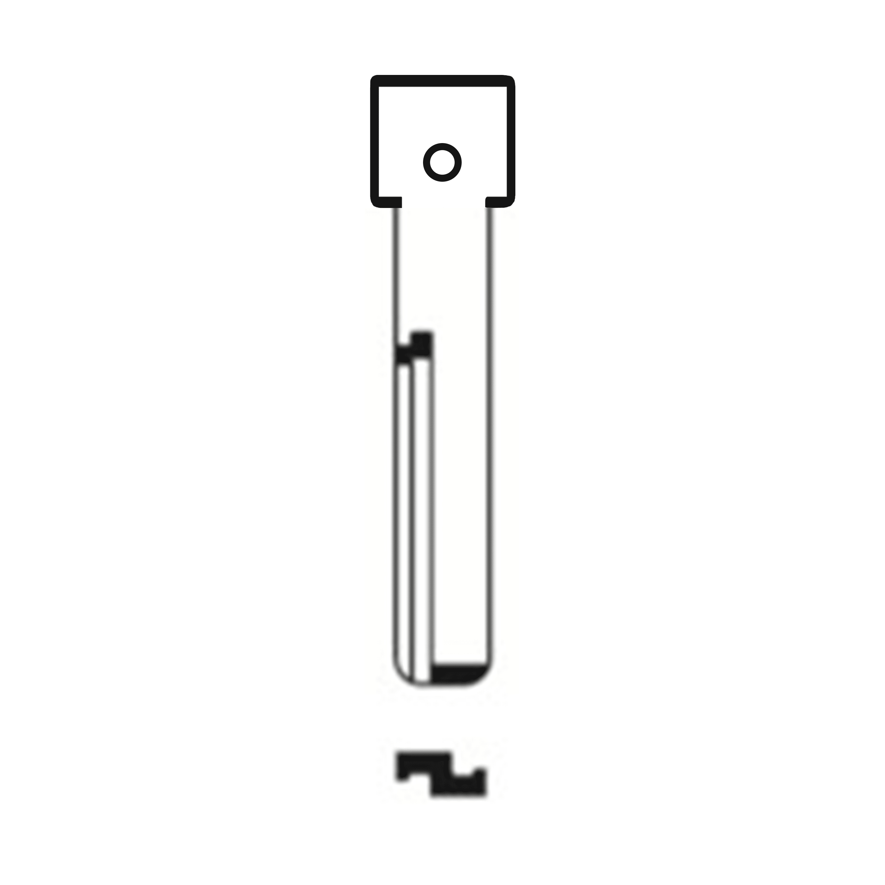 MFK/Transponder/Chip Key Blade to suit Volvo/Mitsubishi HU56R