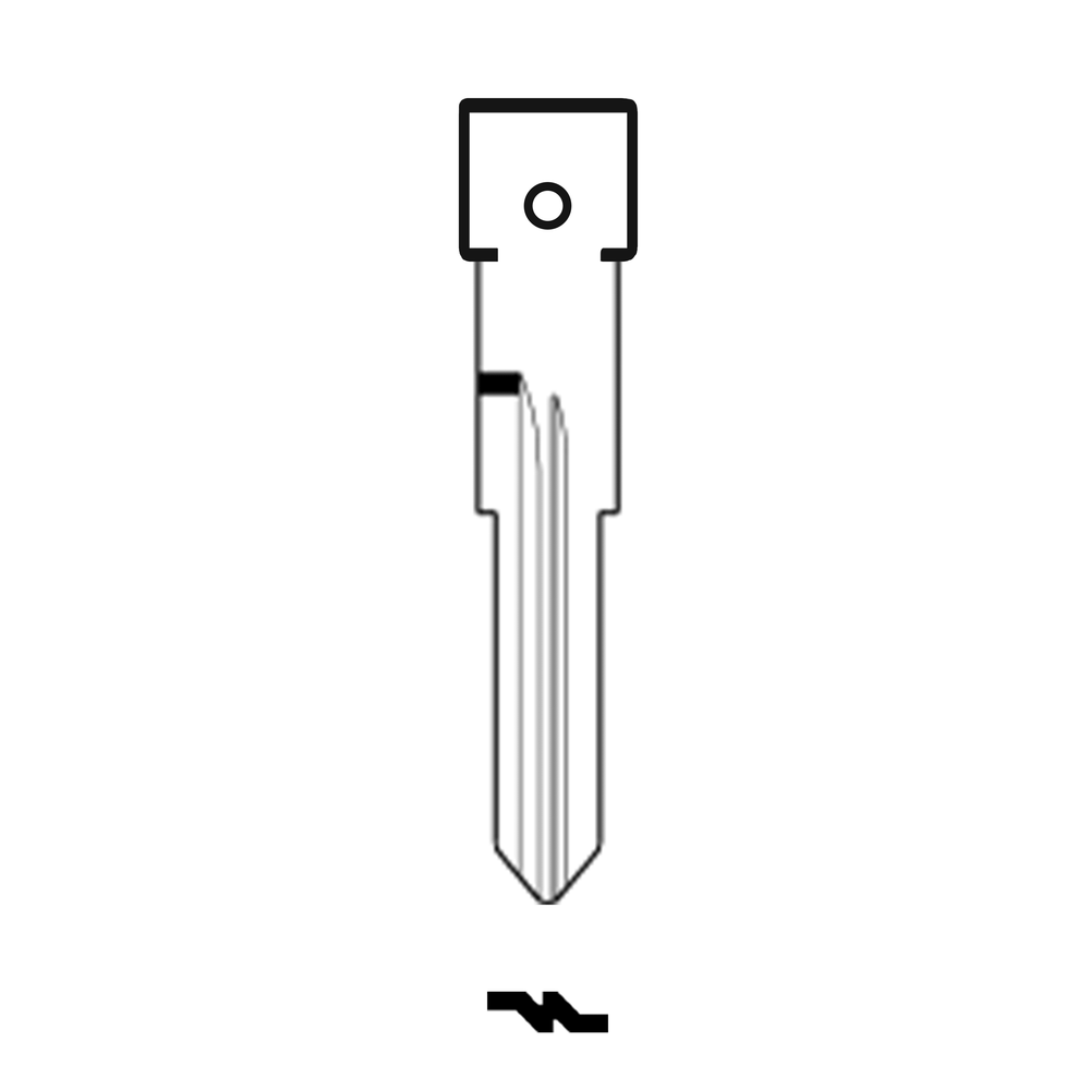 MFK/Transponder/Chip Key Blade to suit Land Rover NE77R
