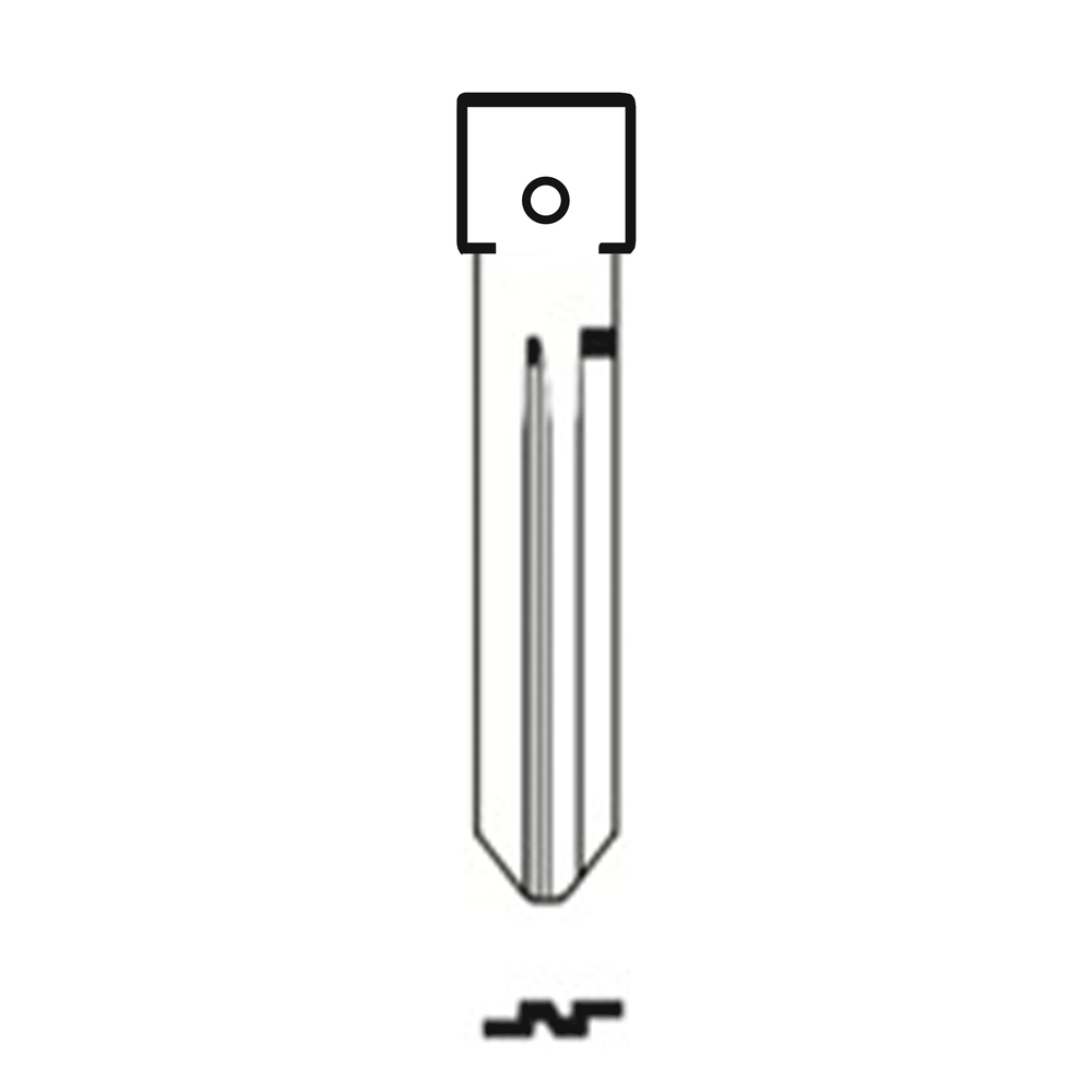 MFK/Transponder/Chip Key Blade to suit Nissan NSN19