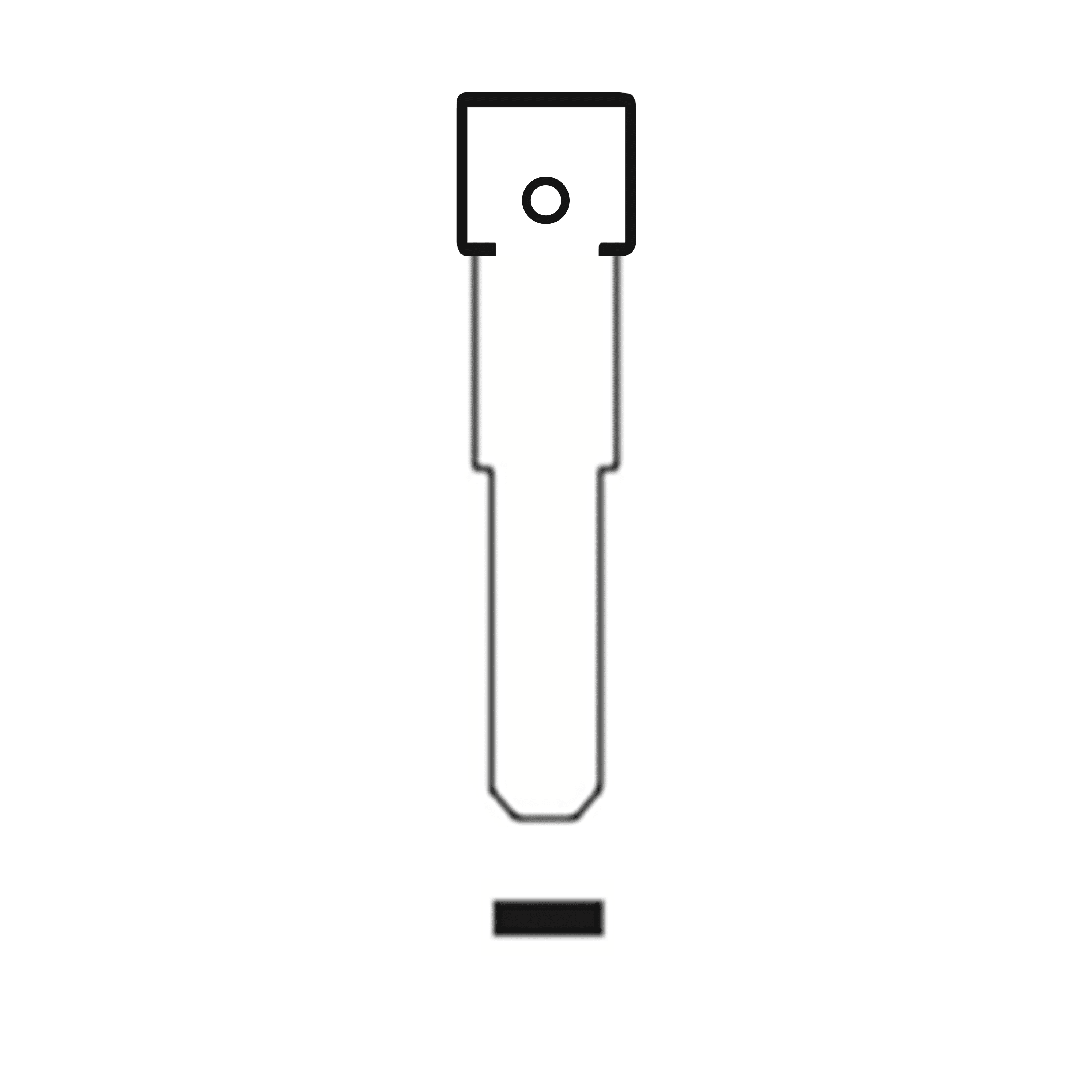 MFK/Transponder/Chip Key Blade to suit Zadi/MotoGuzzi ZD30