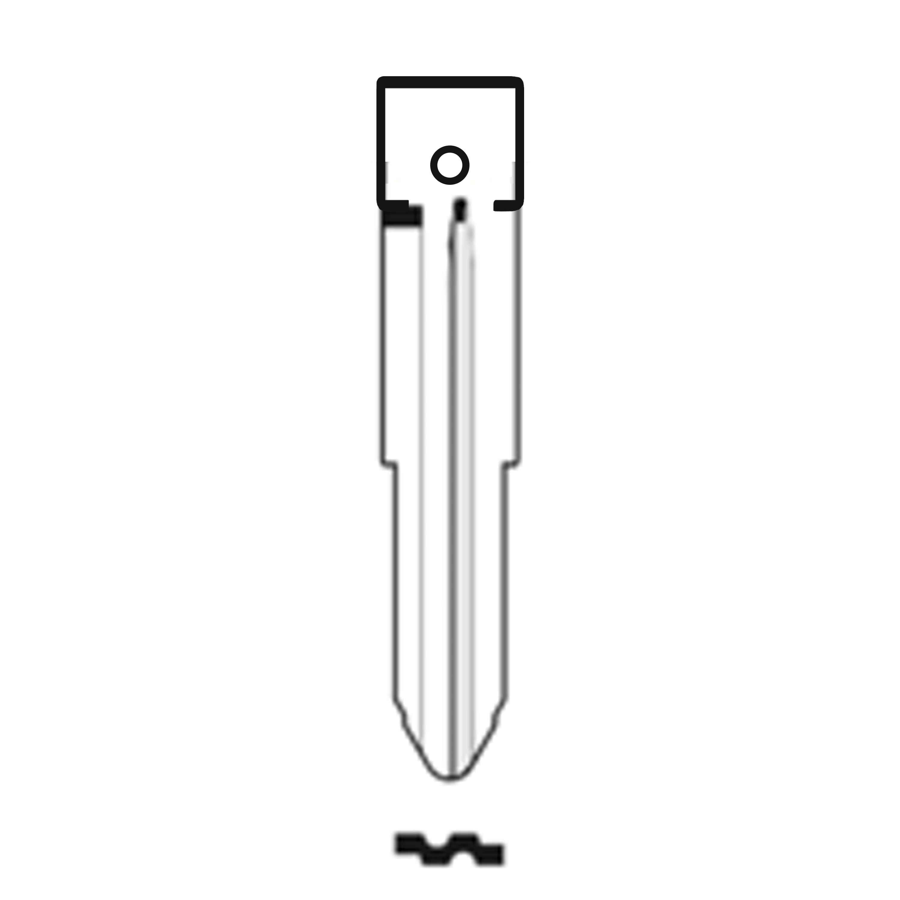 MFK/Transponder/Chip Key Blade to suit Daihatsu DH4R