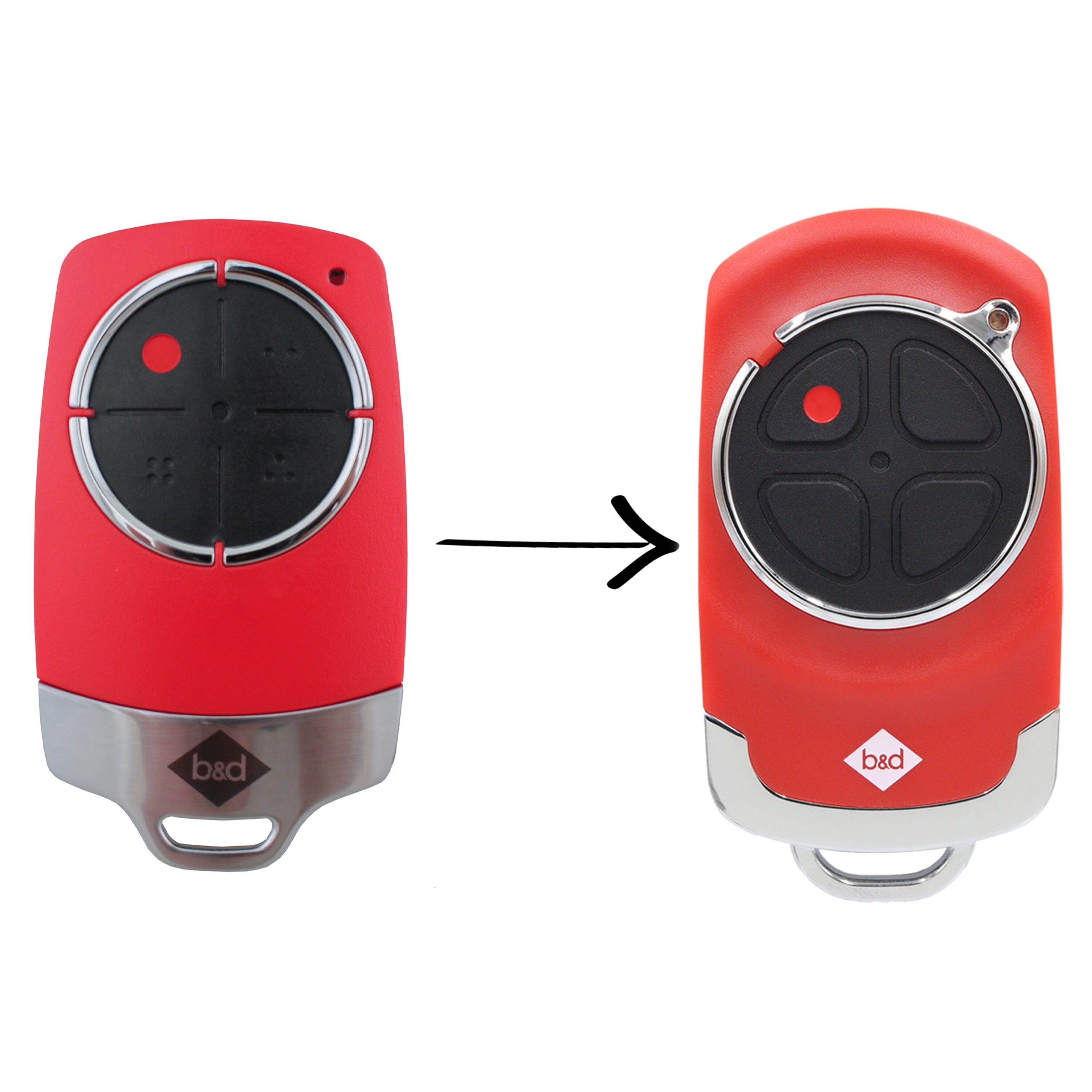 Genuine BnD Tri-Tran 4 button remote handset 434MHz