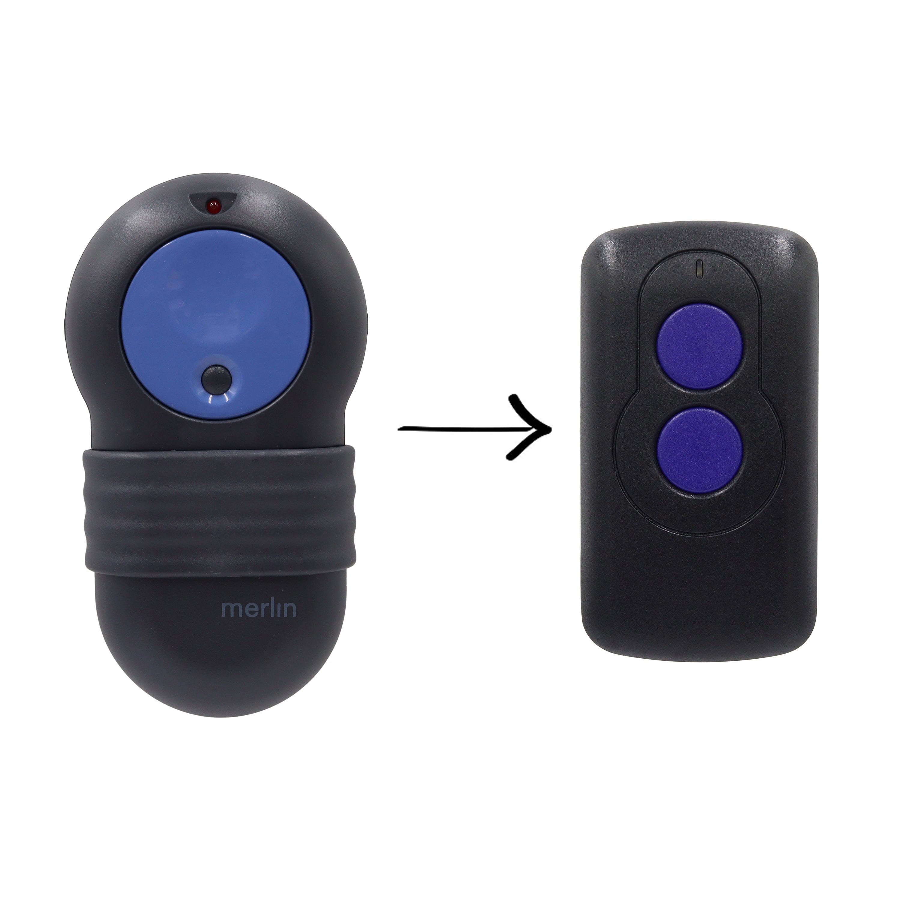 Merlin compatible Blue 2 button remote handset 40.685 MHZ