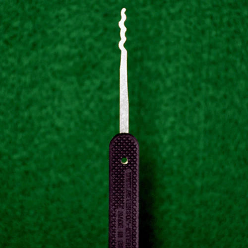 Peterson Lockpick Tools - Over Reach Quad Rake - Plastic Gov Steel