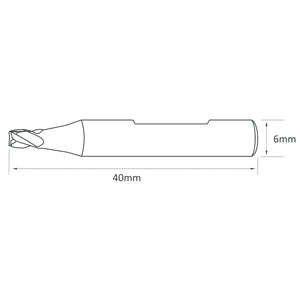Solid Carbide End Mill Cutter To Suit 2.5mm EW6009B-3F