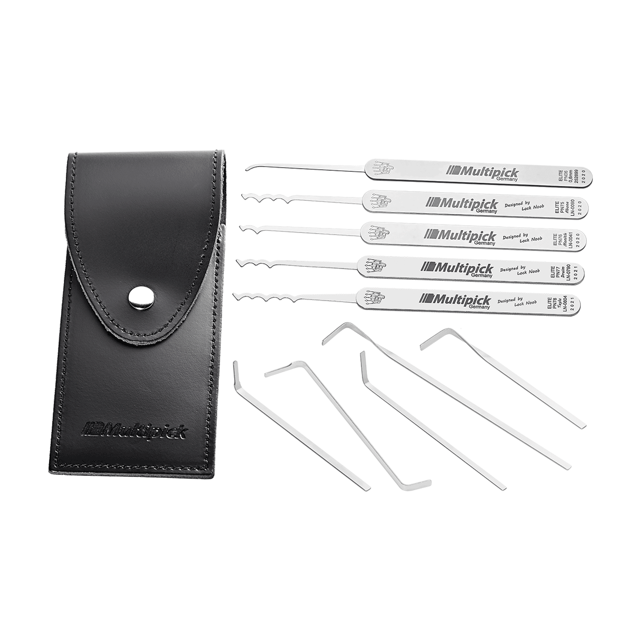 Multipick ELITE 10 Lock Noob Duo Peak Rake Lock Pick Set