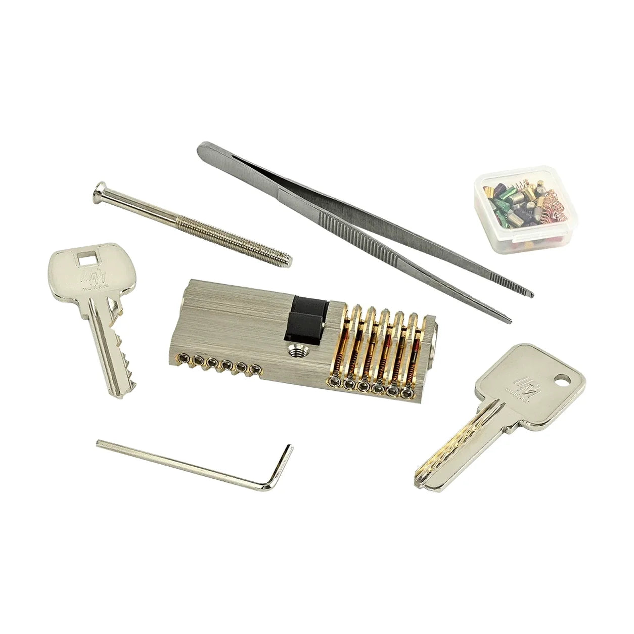 Multipick 6-pin Dimple/Euro Profile Combi Training Lock Set