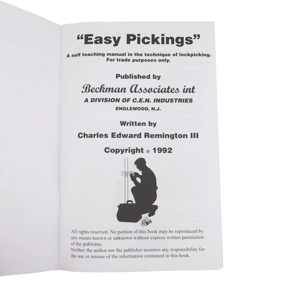 Lock Picking - Easy Pickings Book
