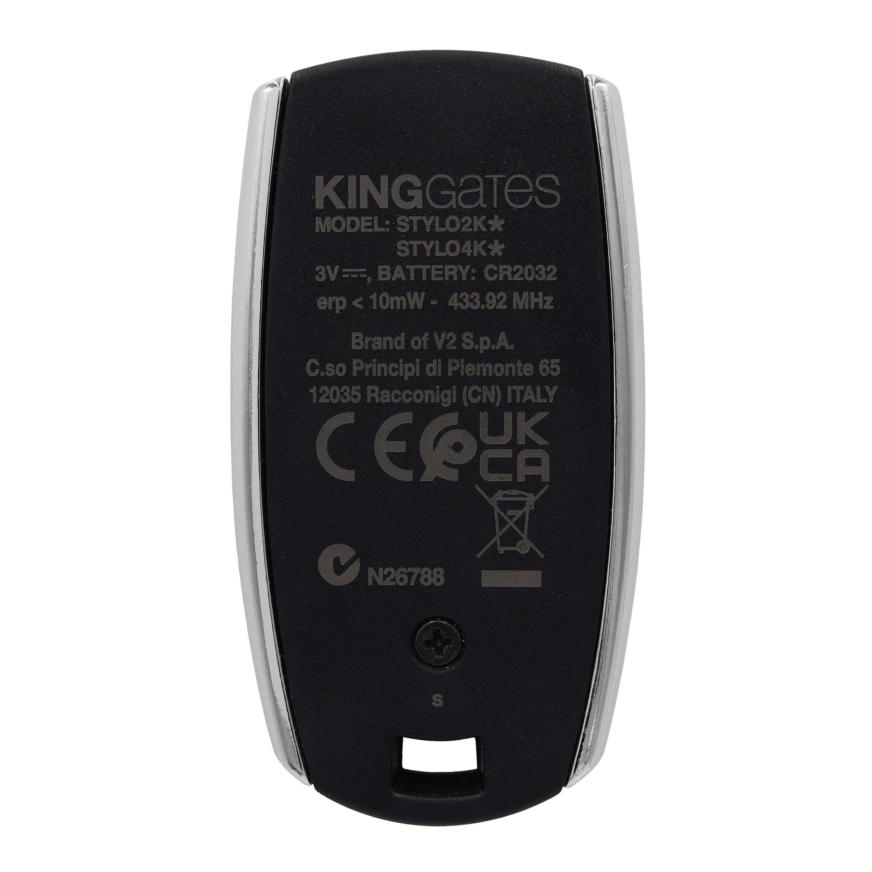 Genuine KING STYLO 4 button remote handsets 433.92 MHz