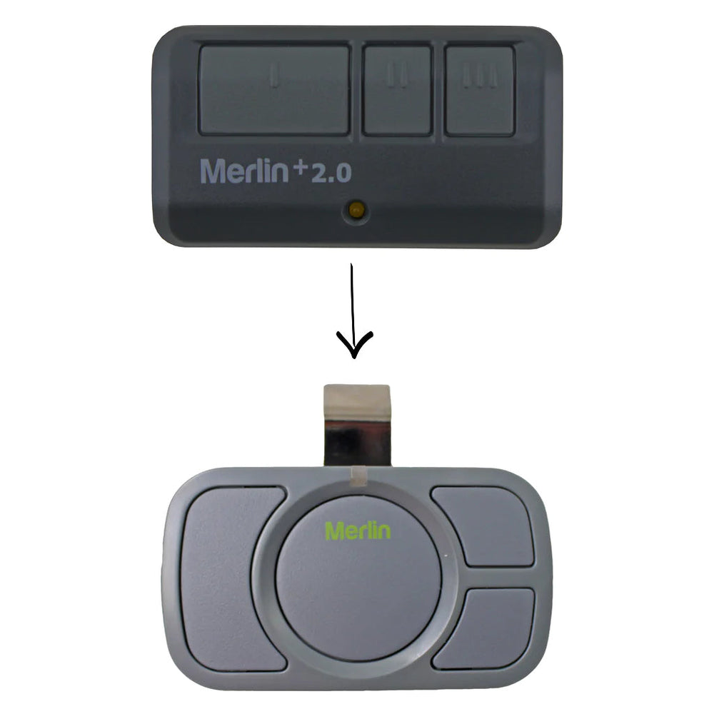 Genuine Merlin 2.0, 3 button remote handset 433.92MHz